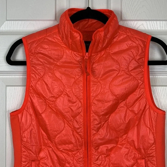 J. Crew neon orange lightweight vest sz xs - Picture 2 of 6